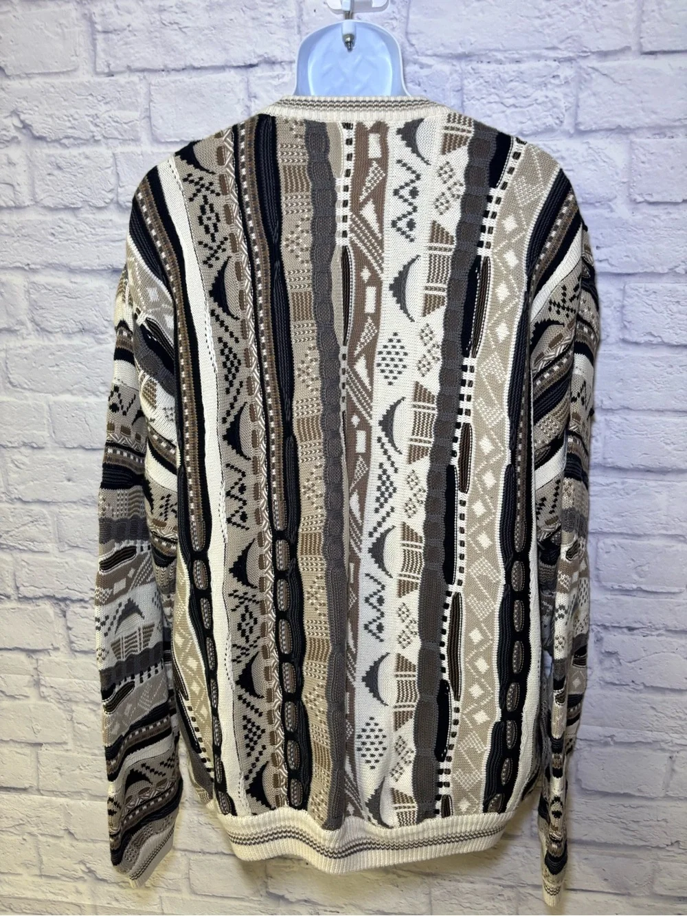 Vintage Cotton Traders Coogi Style 3D Knit Multicolor Sweater XXLT